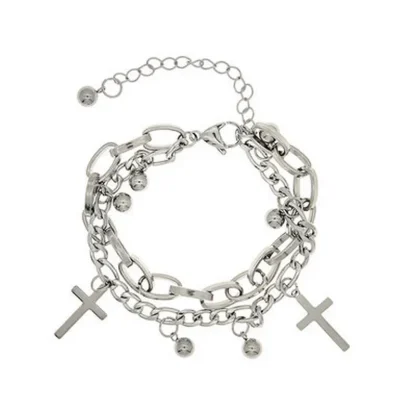 Chain Cross Pendant Bracelet