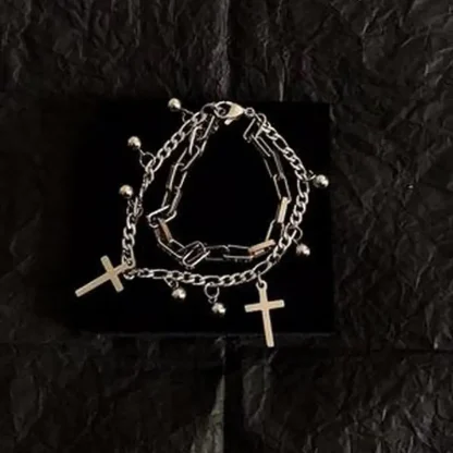 Chain Cross Pendant Bracelet - Image 5