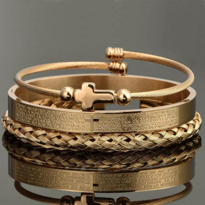 Luxury Men's Cross Bracelet - Image 6