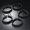 Black Braided Cord Bracelet - Image 4