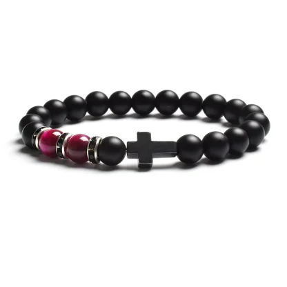 Matte Beaded Cross Bracelets - Image 4