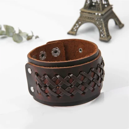 Wide Weave Men's Bracelet - Image 4