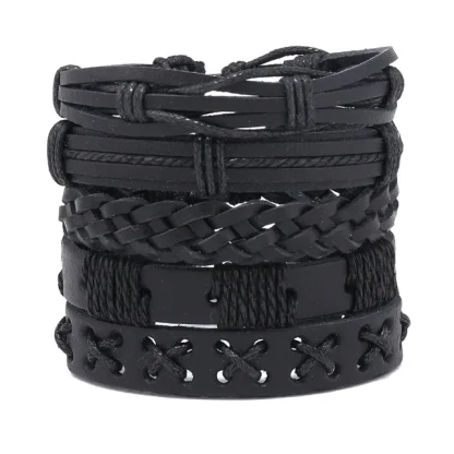 Black Braided Cord Bracelet