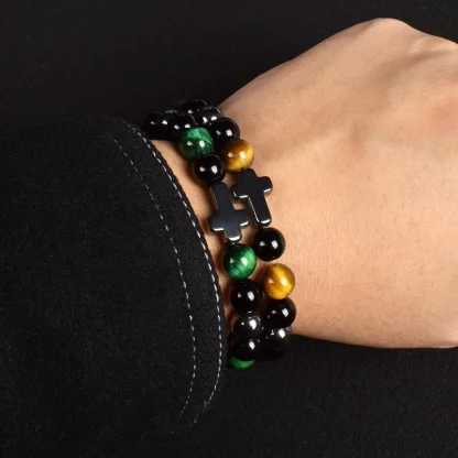 Elastic Men's Beaded Bracelets - Image 2
