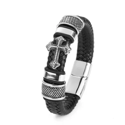 Luxury Cross Men's Bracelet - Image 2