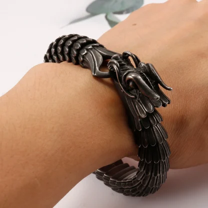 Black Dragon Men's Bracelet - Image 6