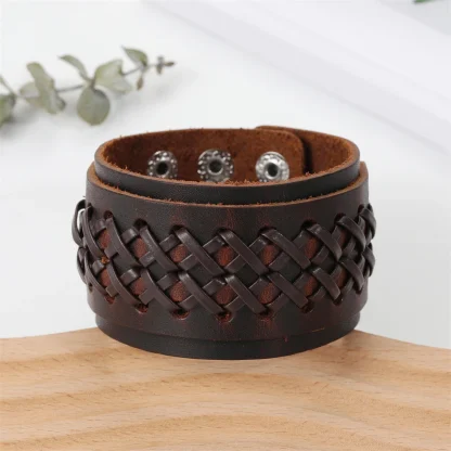 Wide Weave Men's Bracelet - Image 3