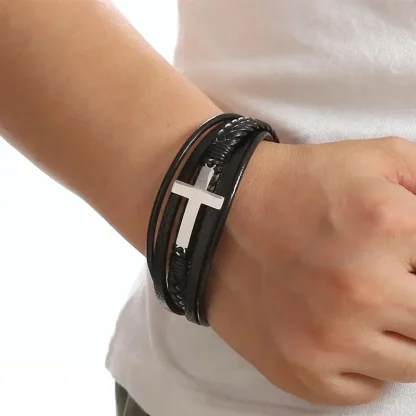Magnetic Men's Cross Bracelets - Image 6