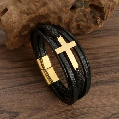 Magnetic Men's Cross Bracelets - Image 4