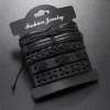 Black Braided Cord Bracelet - Image 2