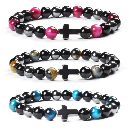 Elastic Men's Beaded Bracelets - Image 5
