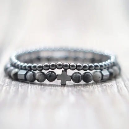 Beaded Cross Men's Bracelets - Image 5