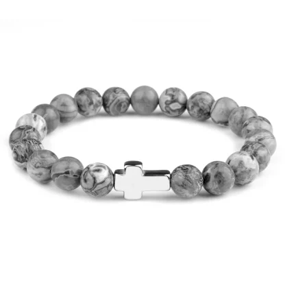 Elastic Beaded Cross Bracelets