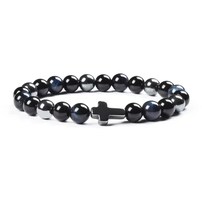 Elastic Men's Beaded Bracelets
