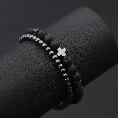 Beaded Cross Men's Bracelets - Image 3