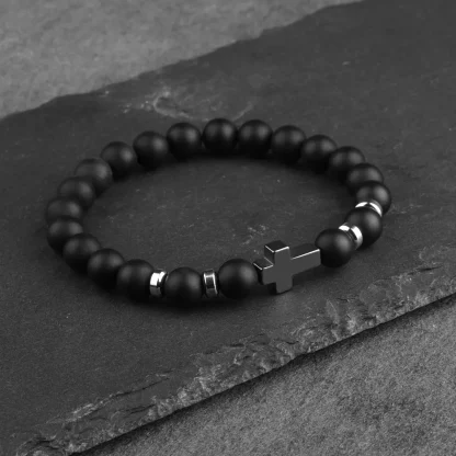 Elastic Beaded Cross Bracelets - Image 3