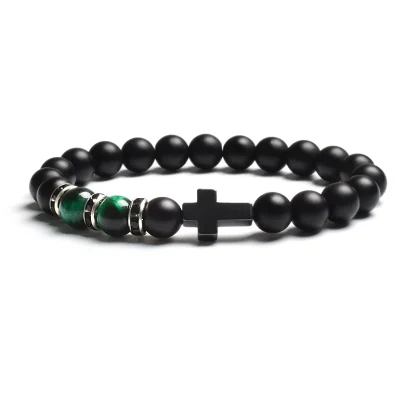 Matte Beaded Cross Bracelets - Image 3
