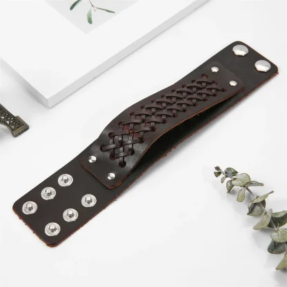 Wide Weave Men's Bracelet - Image 5