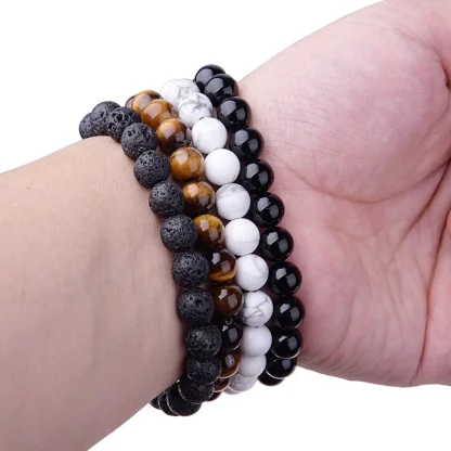 Elastic Round Beaded Bracelet - Image 2