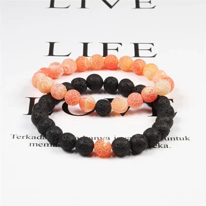 Marble-like Beads Elastic Bracelets - Image 4