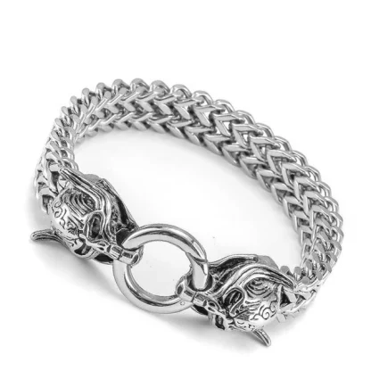 Men's Wolf Head Bracelet