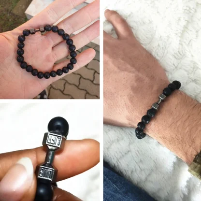 Dumbbell Beaded Elastic Bracelets - Image 7