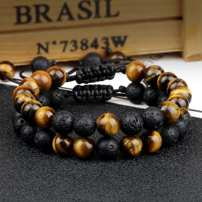 Tiger Eye Beads Cord Bracelets - Image 6