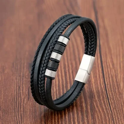 Multi Layer Black Bracelet - Image 5