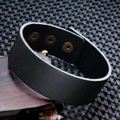 Solid Wide Weave Men's Bracelet - Image 5