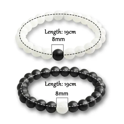 Elastic Beaded Couple Bracelet - Image 7