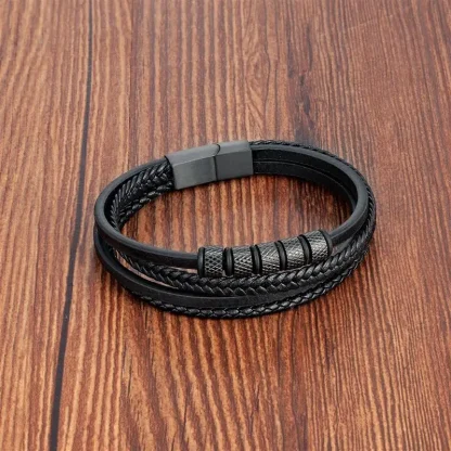 Multi Layer Black Bracelet - Image 3