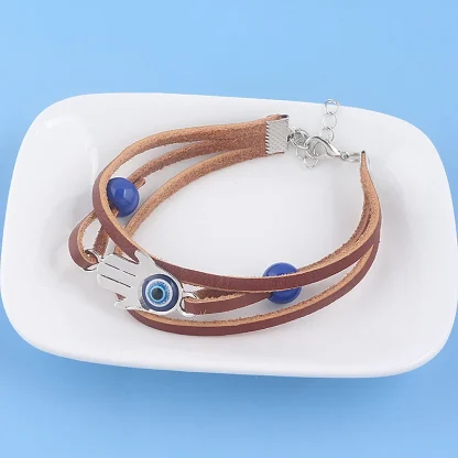 Blue Evil Eye Charm Bracelet - Image 3
