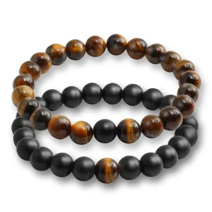 Elastic Beaded Couple Bracelet - Image 3