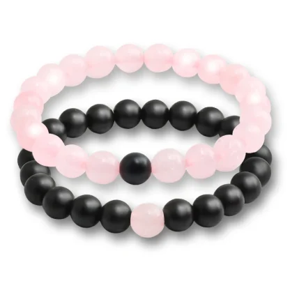Elastic Beaded Couple Bracelet