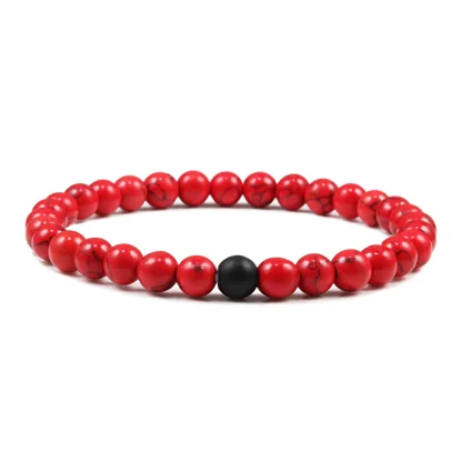 Red Beaded Elastic Bracelet - Image 6