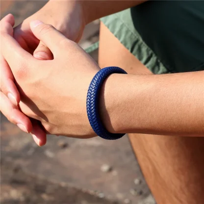Classic Solid Braided Bracelet - Image 7