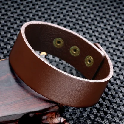 Solid Wide Weave Men's Bracelet - Image 6