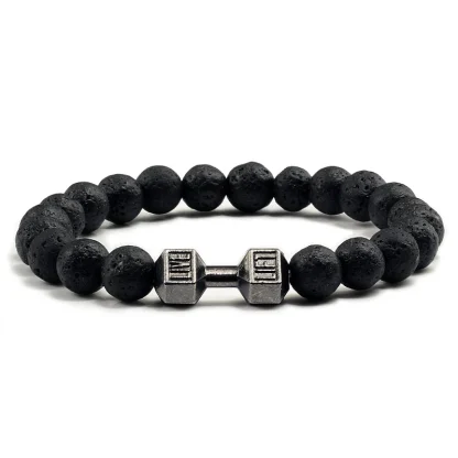 Dumbbell Beaded Elastic Bracelets