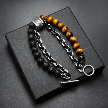 Men's Beaded Chain Bracelets - Image 7