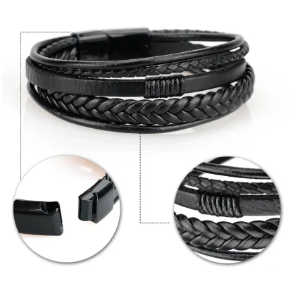 Multi-layer Braided Men's Bracelet - Image 5