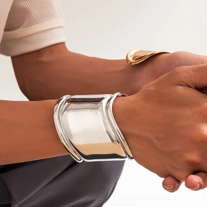 Bold Open Bangle Bracelet - Image 6