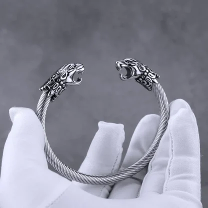 Leopard Head Cuff Bracelet - Image 5