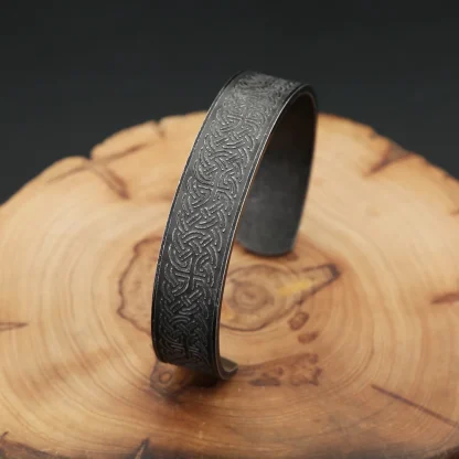 Open Bangle Embossed Bracelet - Image 4