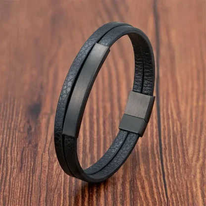 Double Layer Black Bracelet - Image 4