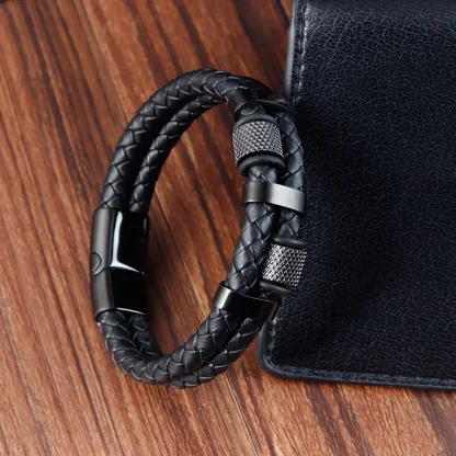 Magnetic Buckle Braided Bracelet - Image 6