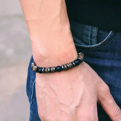 Retro Elastic Beaded Bracelet - Image 6
