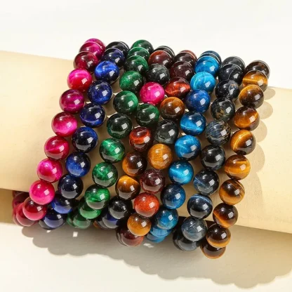 Elastic Blue Beads Bracelet - Image 7