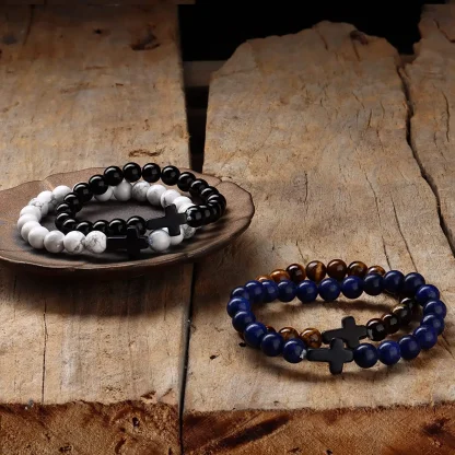 Cross Charm Beaded Bracelets - Image 6