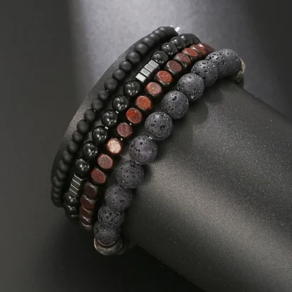 Elastic Beaded Men's Bracelet - Image 5