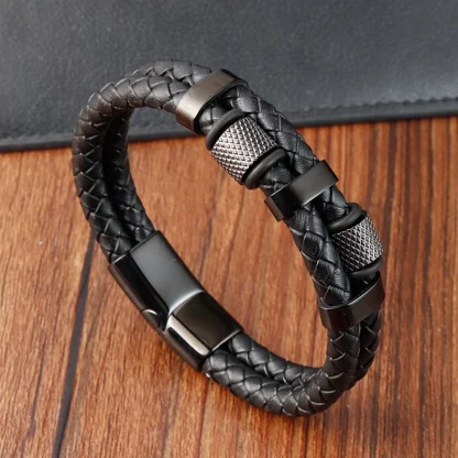 Magnetic Buckle Braided Bracelet - Image 2
